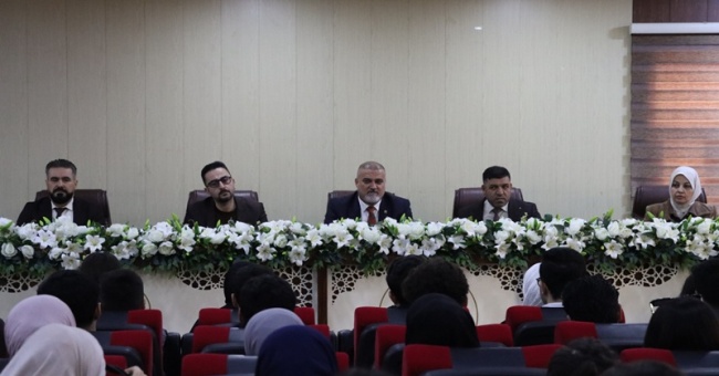 السيد عميد كلية التمريض بجامعة كركوك يشرف على ورشة عمل حول تعليمات انضباط الطلبة خصصت لطلبة المرحلة الأولى للعام الدراسي 2025–2026,الدراسة المسائية.