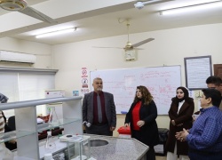 الجولة التفقدية للسيد عميد كلية التمريض داخل أروقة الكلية