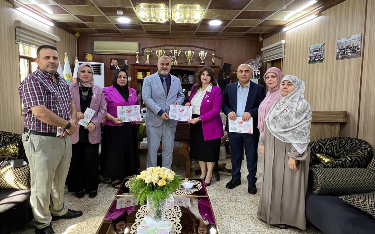 نشاط تطوعي طلابي تثقيفي لنشر الوعي الصحي بمناسبة شهر أكتوبر الوردي