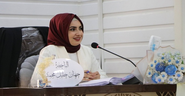 تدريسية في كلية الصيدلة تحصل على شهادة الدكتوراه في الكيمياء الحياتية من كلية العلوم جامعة كركوك