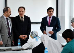 اللجنة المركزية المشرفة على الامتحان التنافسي تتابع استعدادات كلية التربية للعلوم الإنسانية