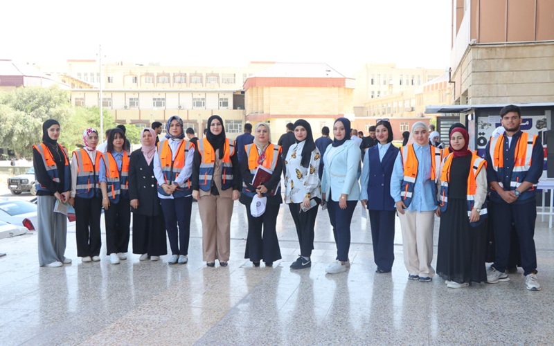 كلية الصيدلة في جامعة كركوك تنظم حملة توعوية حول (تعزيز اهمية الحفاظ على النظافة والبيئة لدى الطالب الجامعي)