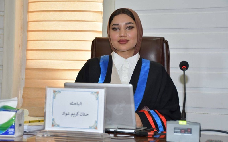 موظفة من كلية الصيدلة تحصل على شهادة الماجستير من كلية العلوم في جامعة كركوك