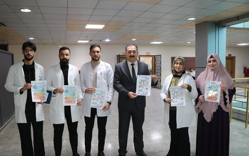 كلية الصيدلة تنظم حملة توعوية بعنوان (التقنيات المختبرية المتقدمة في الكشف عن تعاطي المخدرات)