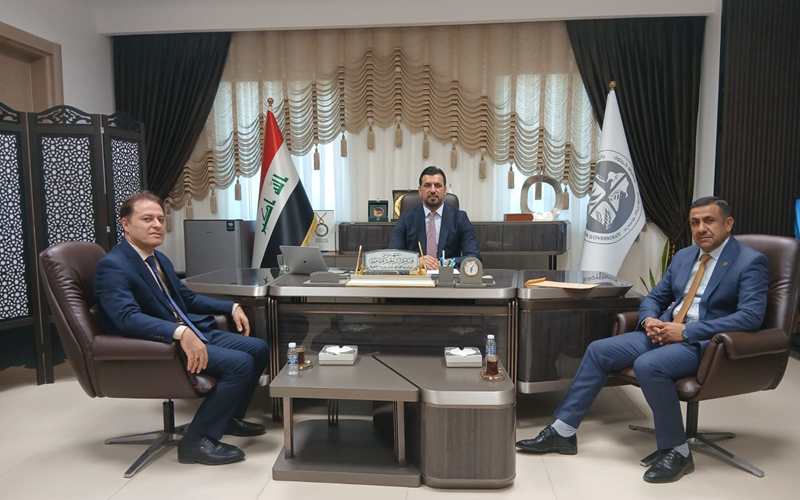 عميد كلية الصيدلة يزور معاون محافظ كركوك لشؤون التخطيط لبحث استكمال مشروع بناية كلية الصيدلة