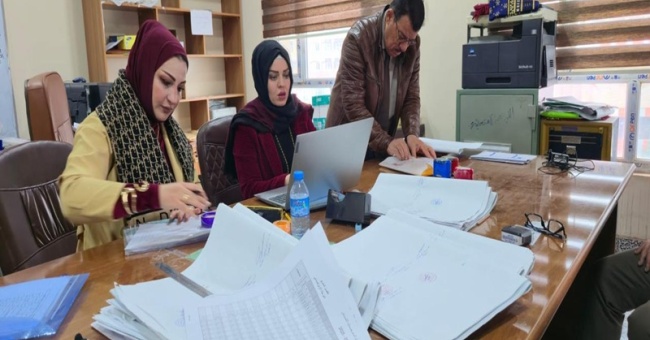 لجنة مركزية تزور كلية التربية للعلوم الصرفة للاطلاع على عمل لجنة امتحانات الدراسات العليا