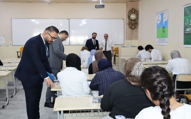 The Deanship of the College of Education for Pure Sciences receives a central committee from the presidency of the University of Kirkuk to review the progress of the final exams