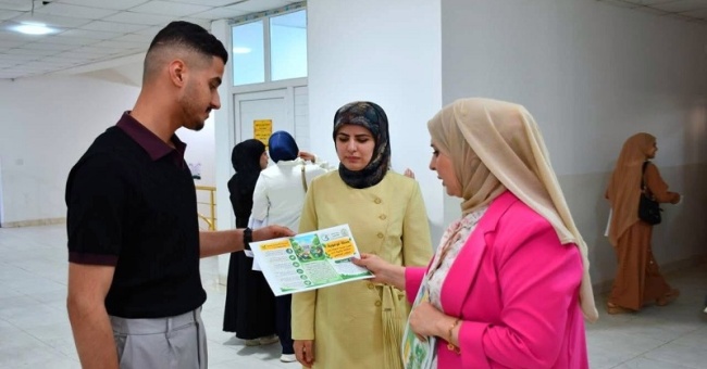 شعبة الإرشاد النفسي الجامعي تنظم حملة توعوية لتعزيز نظافة البيئة الجامعية