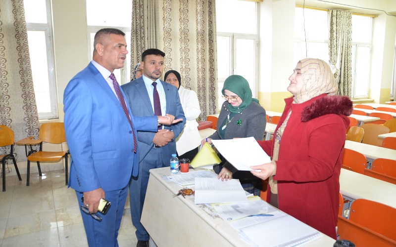 PhD students at the College of Science/University of Kirkuk take the comprehensive oral exam