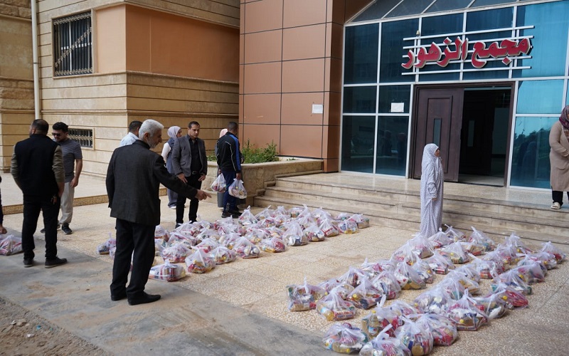 كلية العلوم بجامعة كركوك تعزز التكافل الاجتماعي بتوزيع سلال غذائية على طلبة الأقسام الداخلية