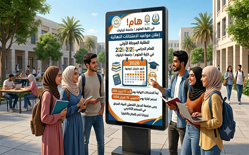 جدول امتحانات نهاية الفصل الثاني
