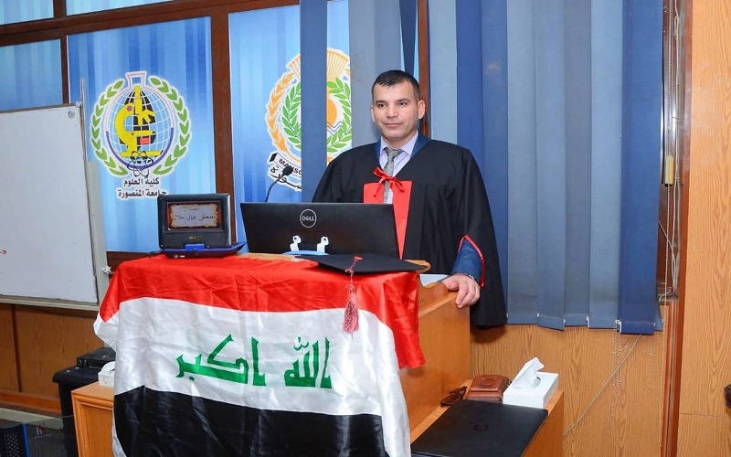تدريسي في كلية العلوم بجامعة كركوك يحصل على شهادة الدكتوراه من جامعة المنصورة في جمهورية مصر العربية