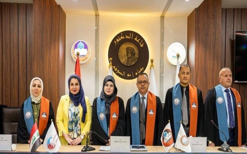 عميد كلية العلوم بجامعة كركوك يترأس لجنة مناقشة رسالة ماجستير في كلية الآثار بجامعة الموصل
