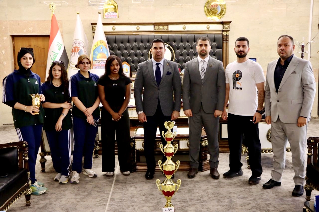 رئيس جامعة كركوك يكرم المشاركين في ملتقى سباق الطريق الدولي الرابع لتحقيقهم المركز الثالث