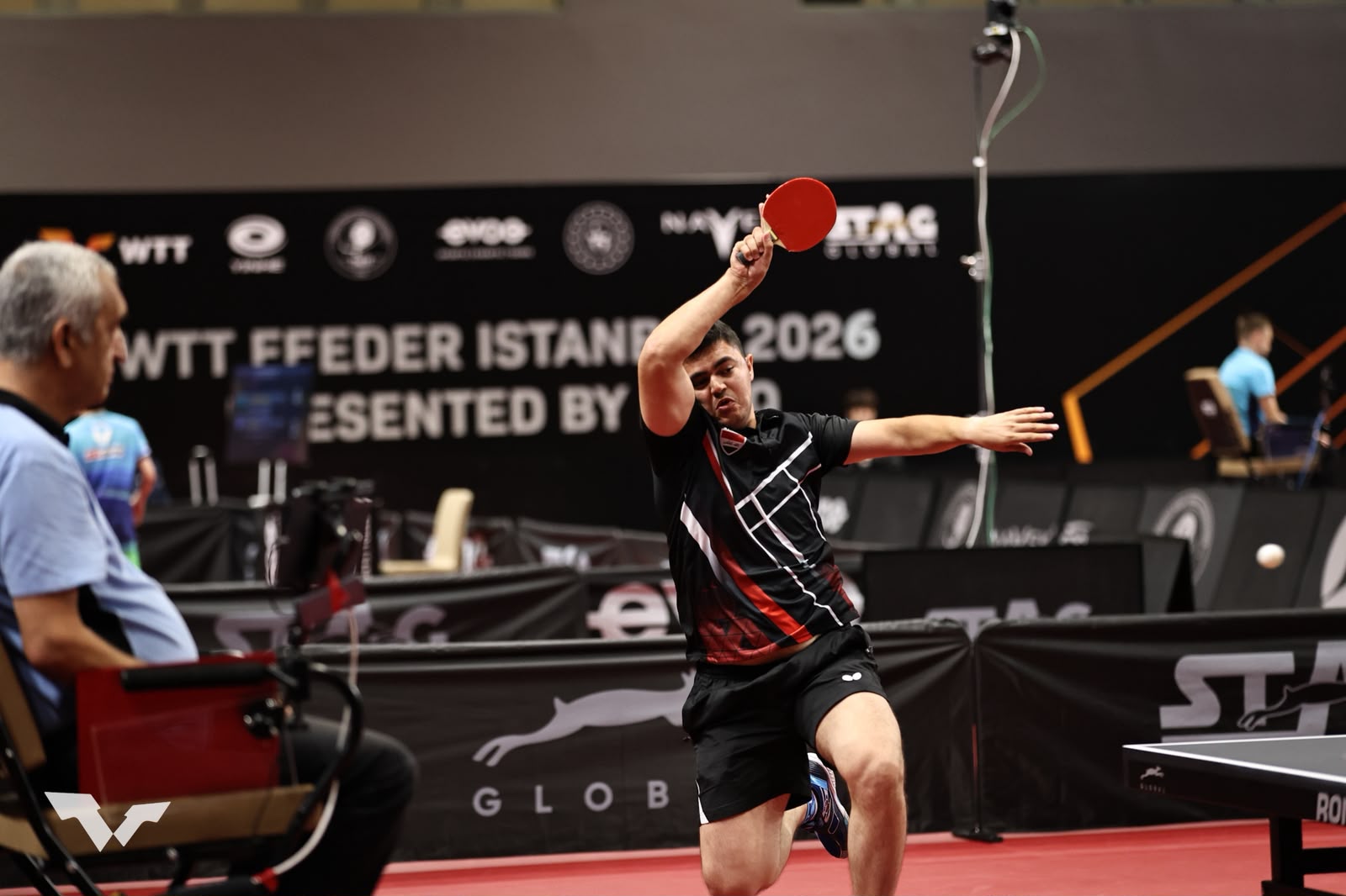 A faculty member at the College of Physical Education and Sports Sciences at Kirkuk University achieves a sporting accomplishment in a world table tennis championship.