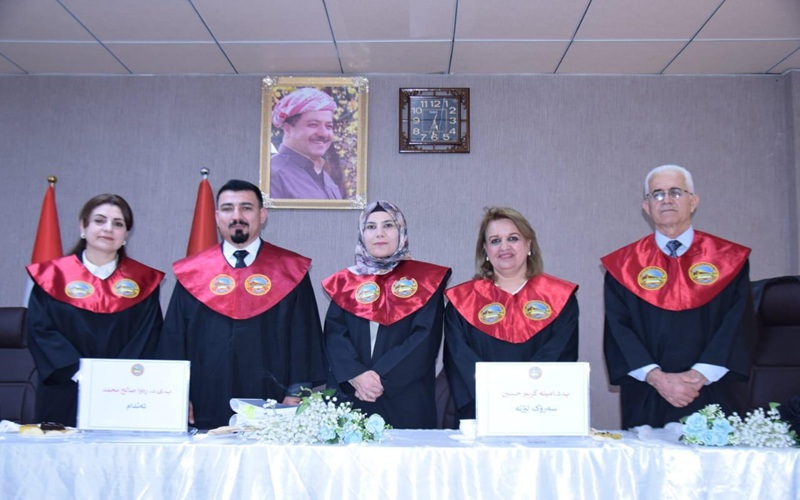 تدريسي رئيسا في لجنة مناقشة رسالة ماجستير بجامعة صلاح الدين _كلية التربية الاساسية