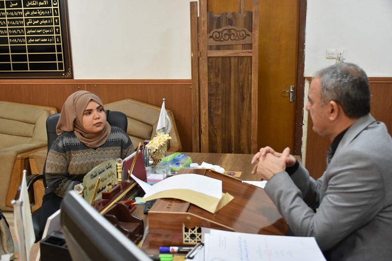 Dean of the College of Physical Education and Sports Sciences receives students in his office to listen to their problems and find solutions to the obstacles and overcome them.