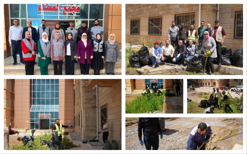 انطلاق حملة تطوعية تحت شعار "أثرنا أخضر" في الأقسام الداخلية بجامعة كركوك