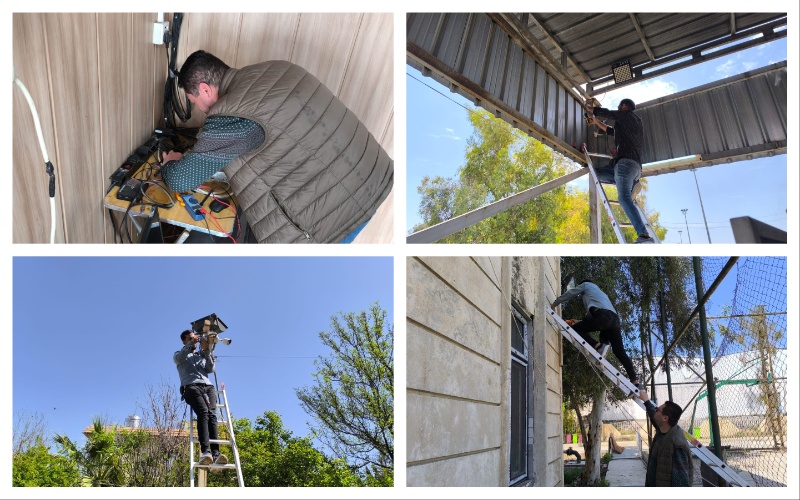 صيانة شاملة لمنظومة كاميرات المراقبة في مجمع الطلاب السكني