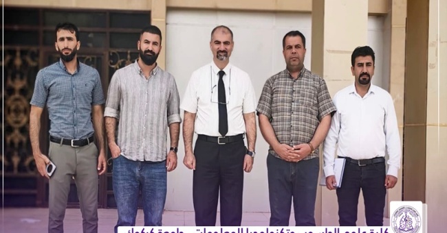 عميد كلية علوم الحاسوب وتكنولوجيا المعلومات يتفقد الاقسام الداخلية