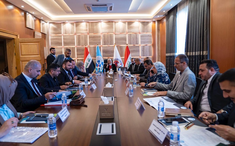 The Dean of the College of Computer Science and Information Technology participates in the regular meeting of the deans of the Colleges of Information Technology and Computer Science in Iraqi universities.