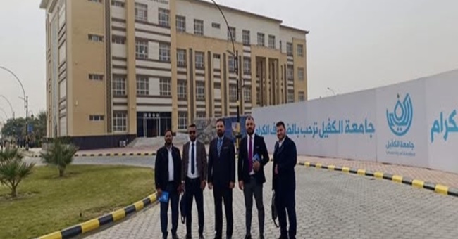 Participation of a delegation from Kirkuk University in a training workshop at Al-Kafeel University.