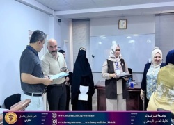 زيارة اللجنة المركزية لمتابعة عمل المختبرات الى كلية الطب البيطري 