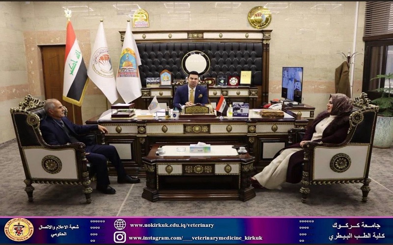 في ختام اعمالها في كلية الطب البيطري رئيس جامعة كركوك يثمن جهود الوفد الوزاري