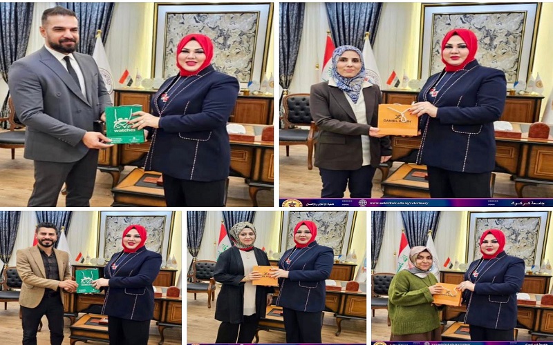 عميد كلية الطب البيطري تكرم كوكبة من الهيئة التدريسية 