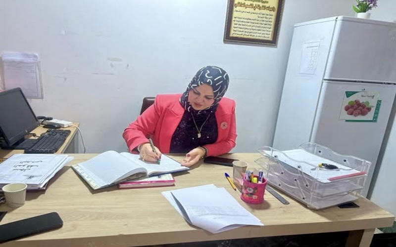 عميد كلية الطب البيطري تتفقد بناية الاقسام الداخلية .