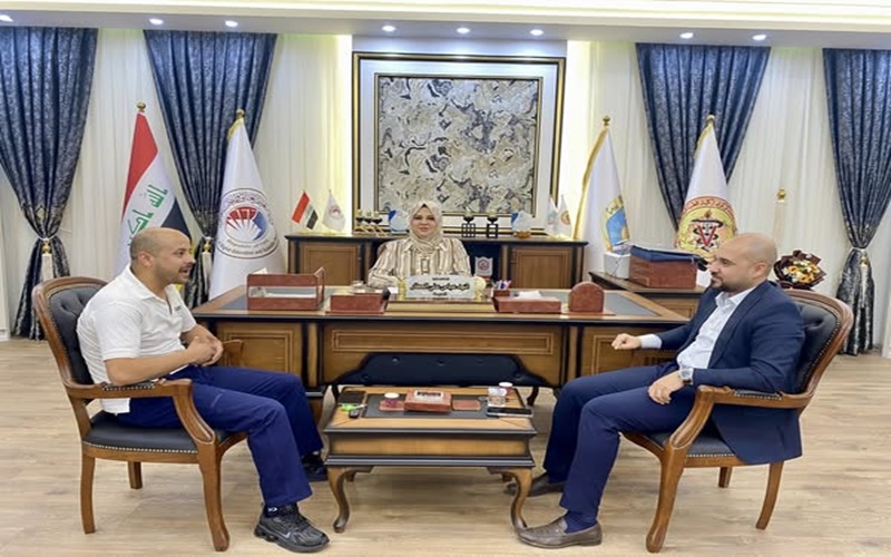 عميد كلية الطب البيطري تستقبل مدير مركز الإرادة لأطفال التوحد .