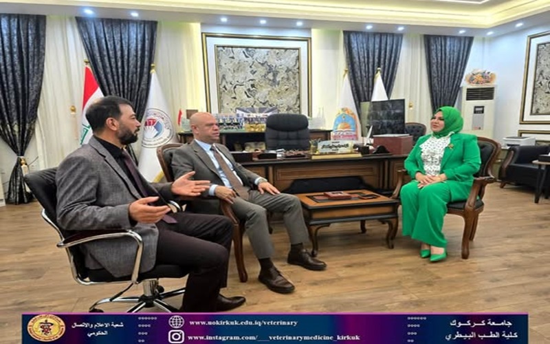 زيارة السيد مساعد رئيس الجامعة للشؤون الأدارية إلى كلية الطب البيطري 